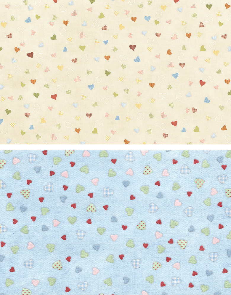 布纹可爱桃心PPT背景图片