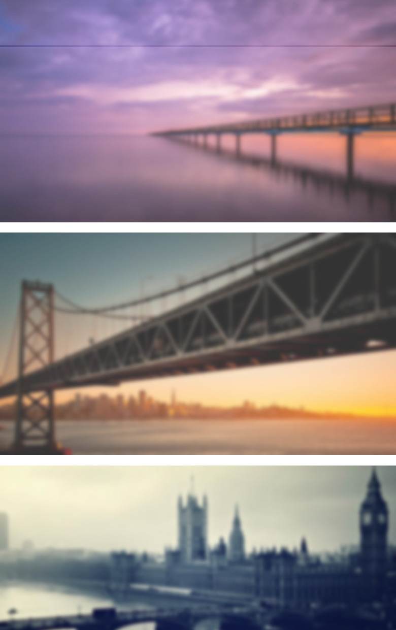 虚化效果大桥风景PPT背景