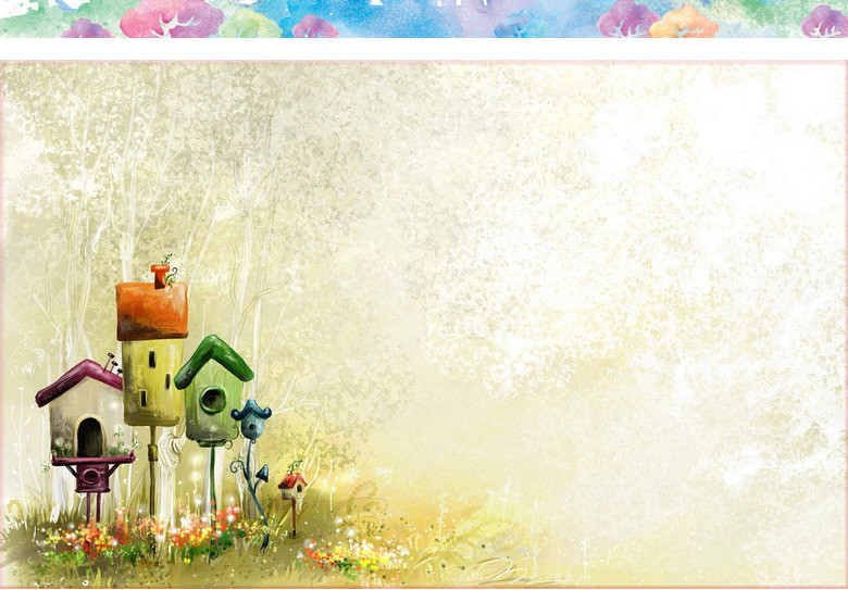 梦幻童话世界幻灯片背景