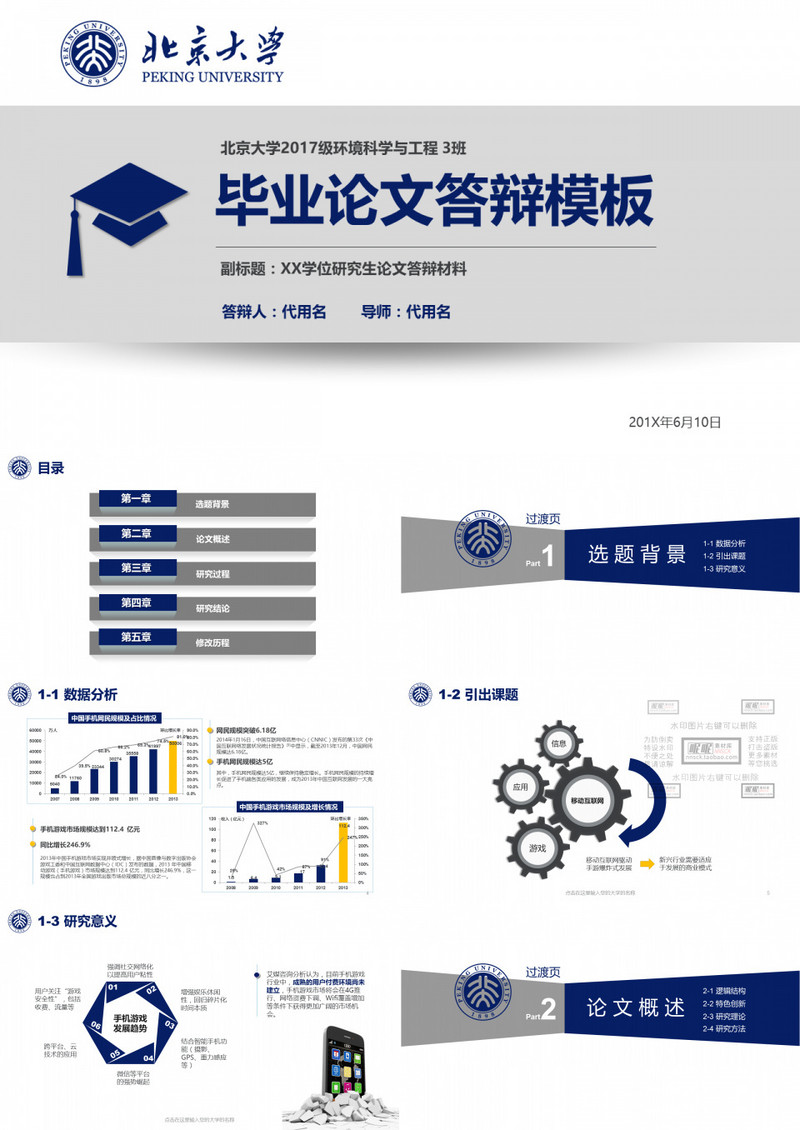毕业论文答辩PPT模板