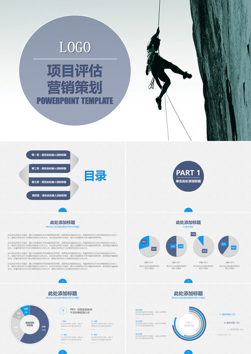 公司项目评估营销策划PPT模板
