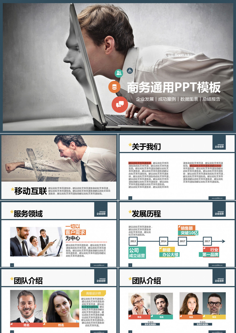 企业介绍市场营销案例展示产品销售PPT模板