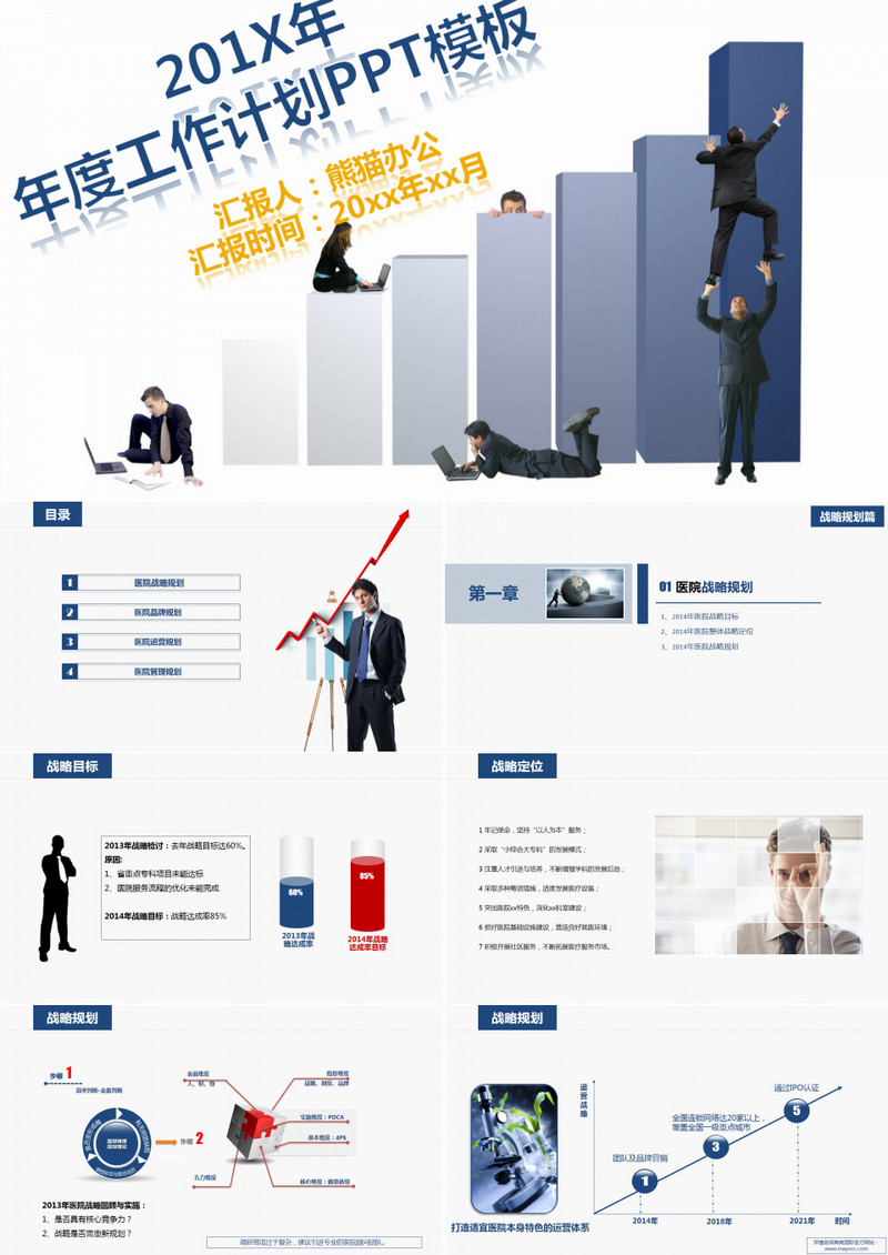 年度医院工作计划PPT模板