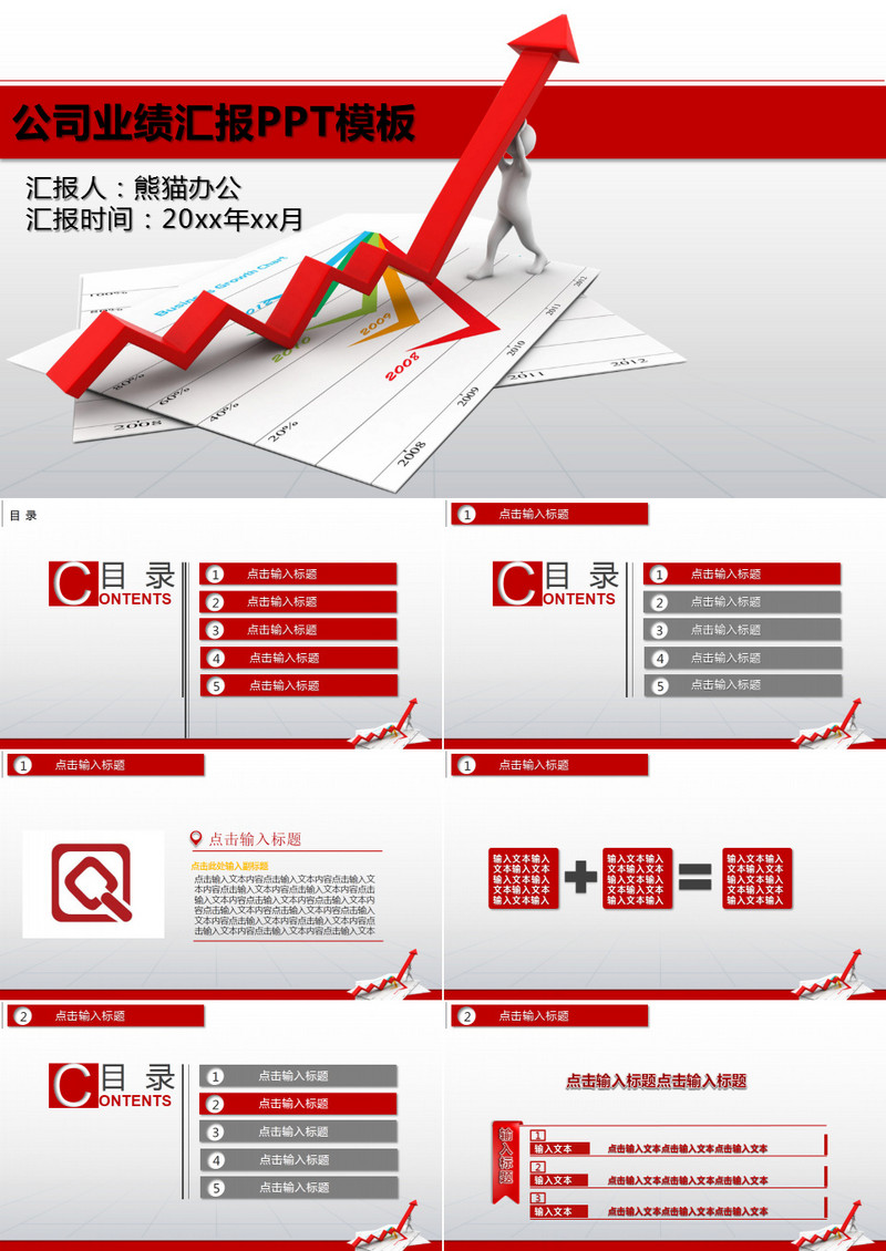 公司业绩汇报PPT模板
