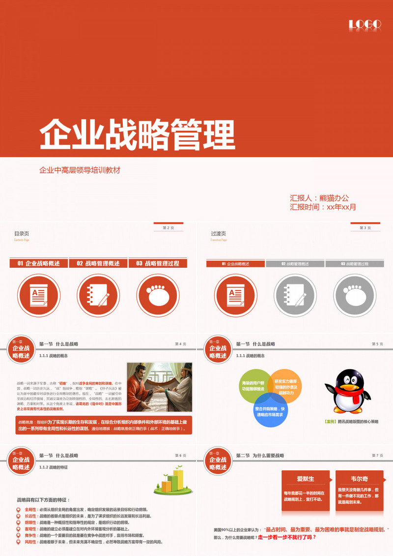 企业战略管理行业PPT模版