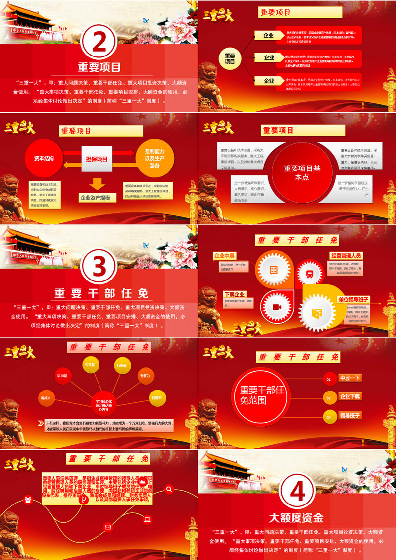 三重一大政党模板