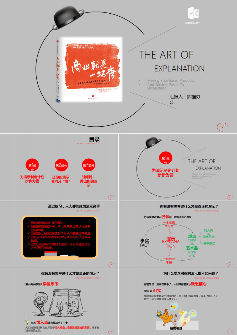 商业就是一场秀读书笔记PPT作品