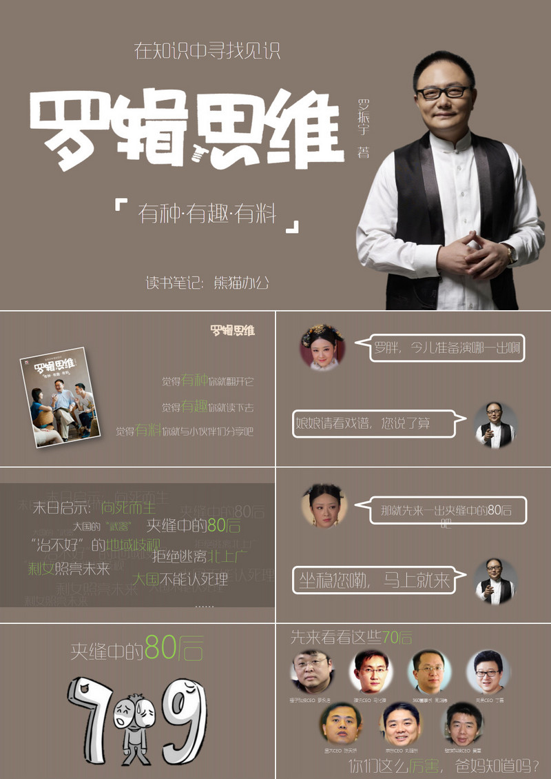 罗辑思维读书笔记PPT作品