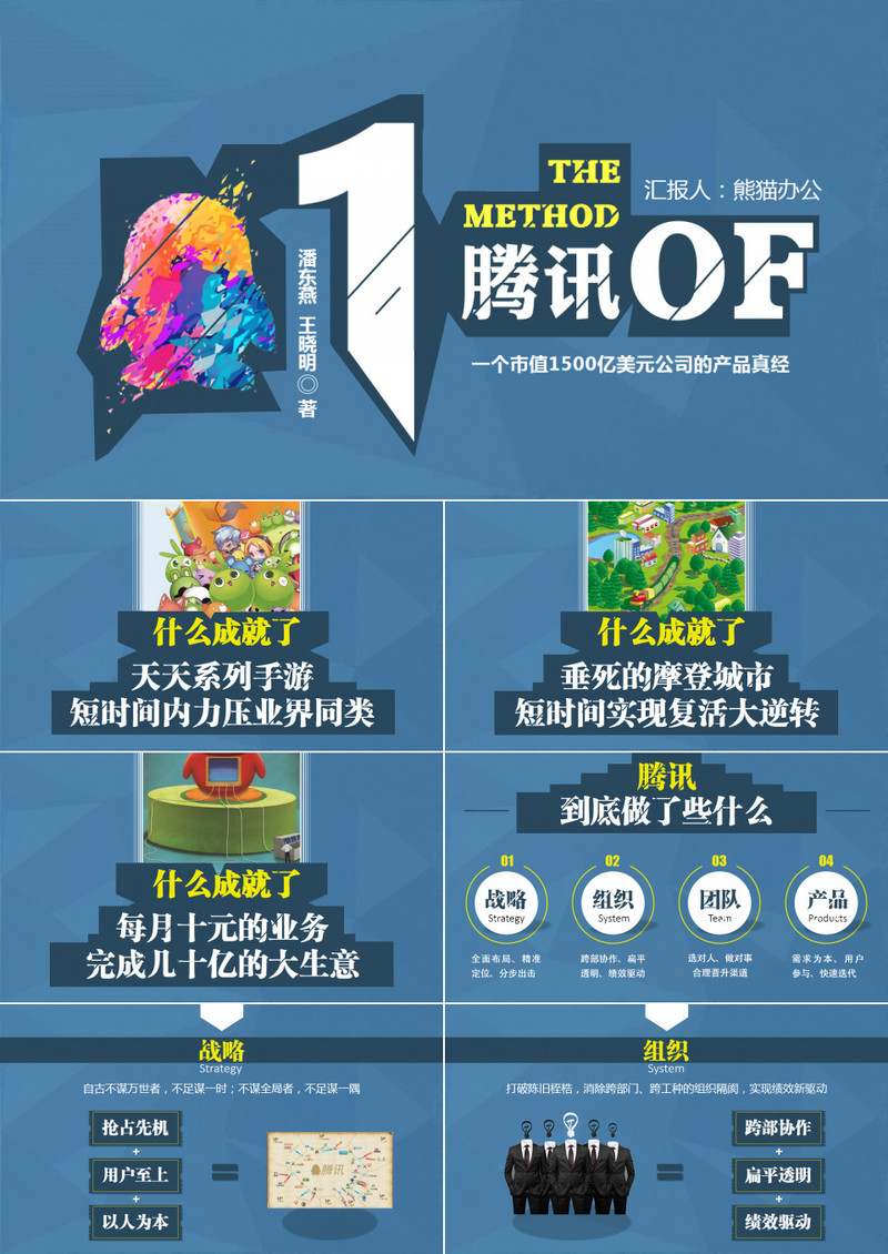 腾讯方法读书笔记PPT作品