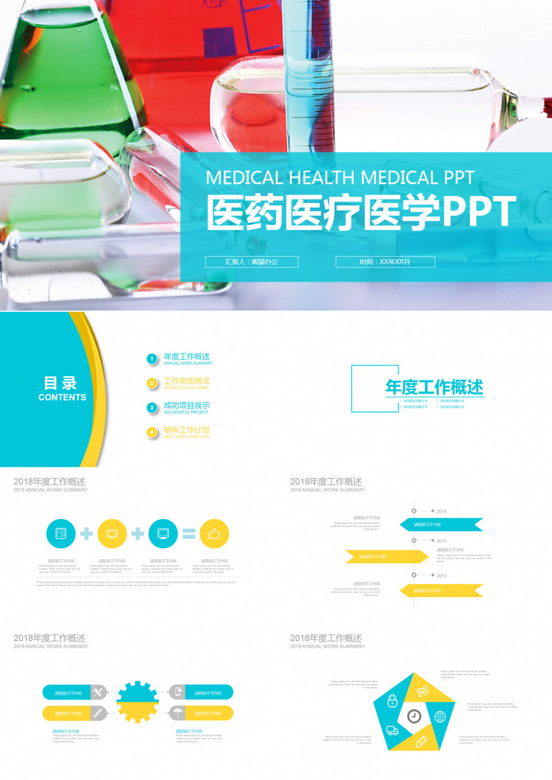 科研器材实验报告医药医疗医学PPT模版