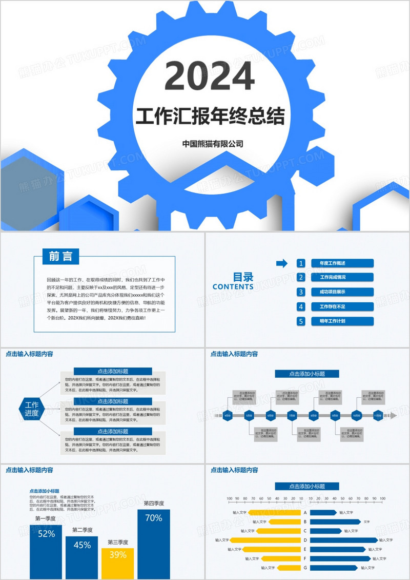 2024微粒体工作汇报年终总结PPT模板