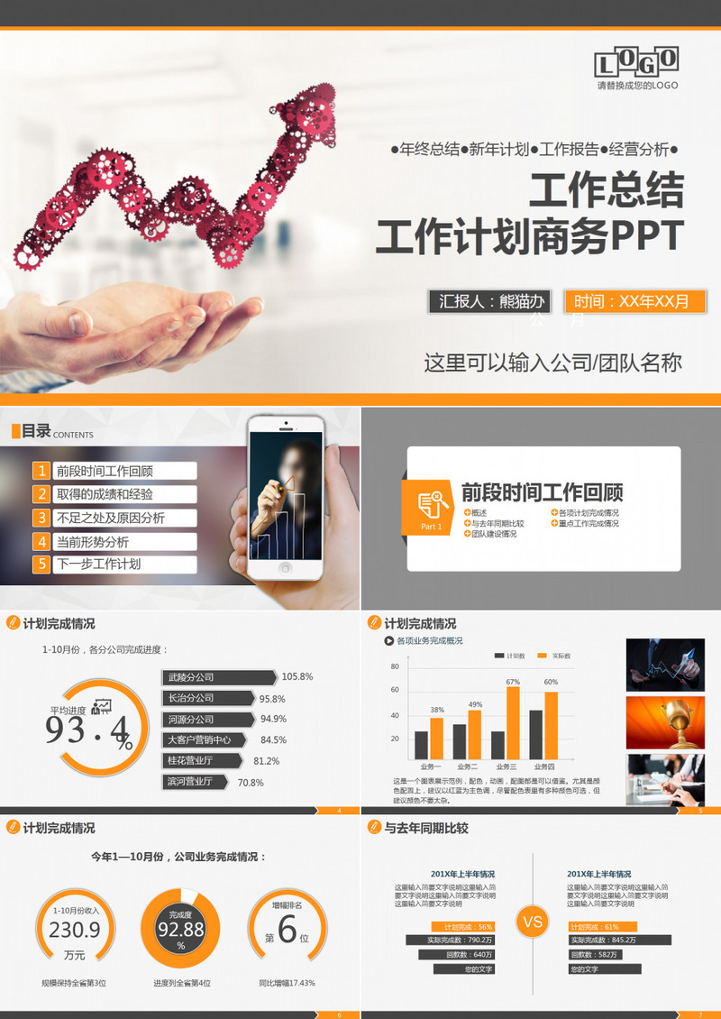 创意市场部年终总结计划报告PPT