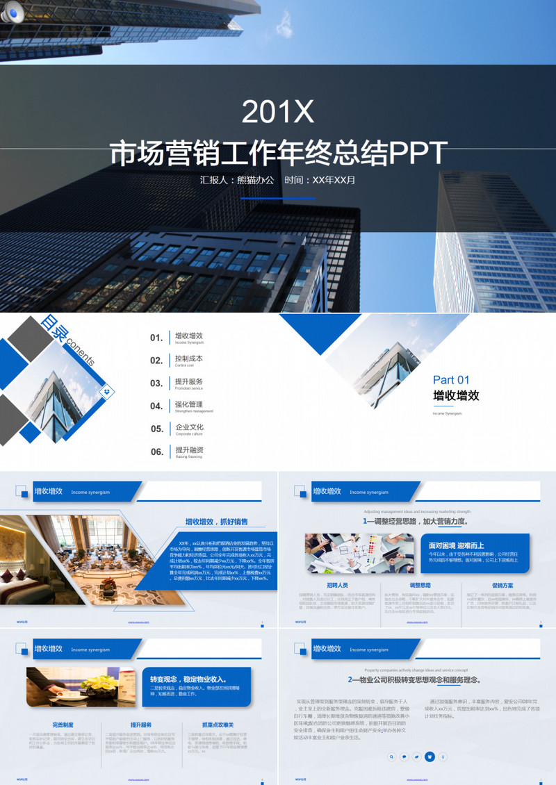 市场营销部门年终总结报告PPT