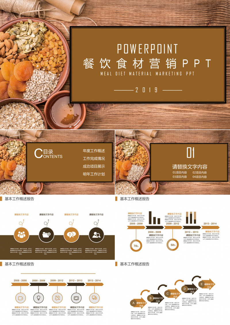 餐饮食材营销ppt模板