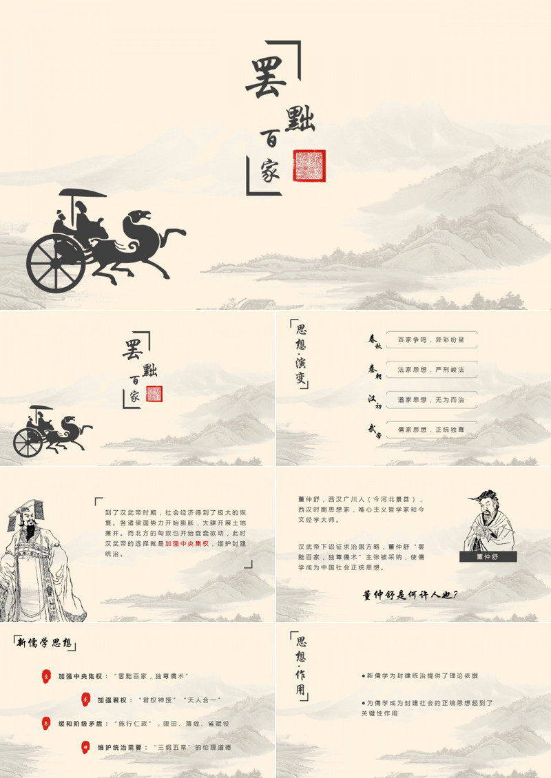 ppt历史课件之罢黜百家