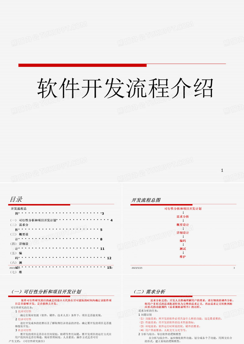 软件开发流程介绍PPT演示课件