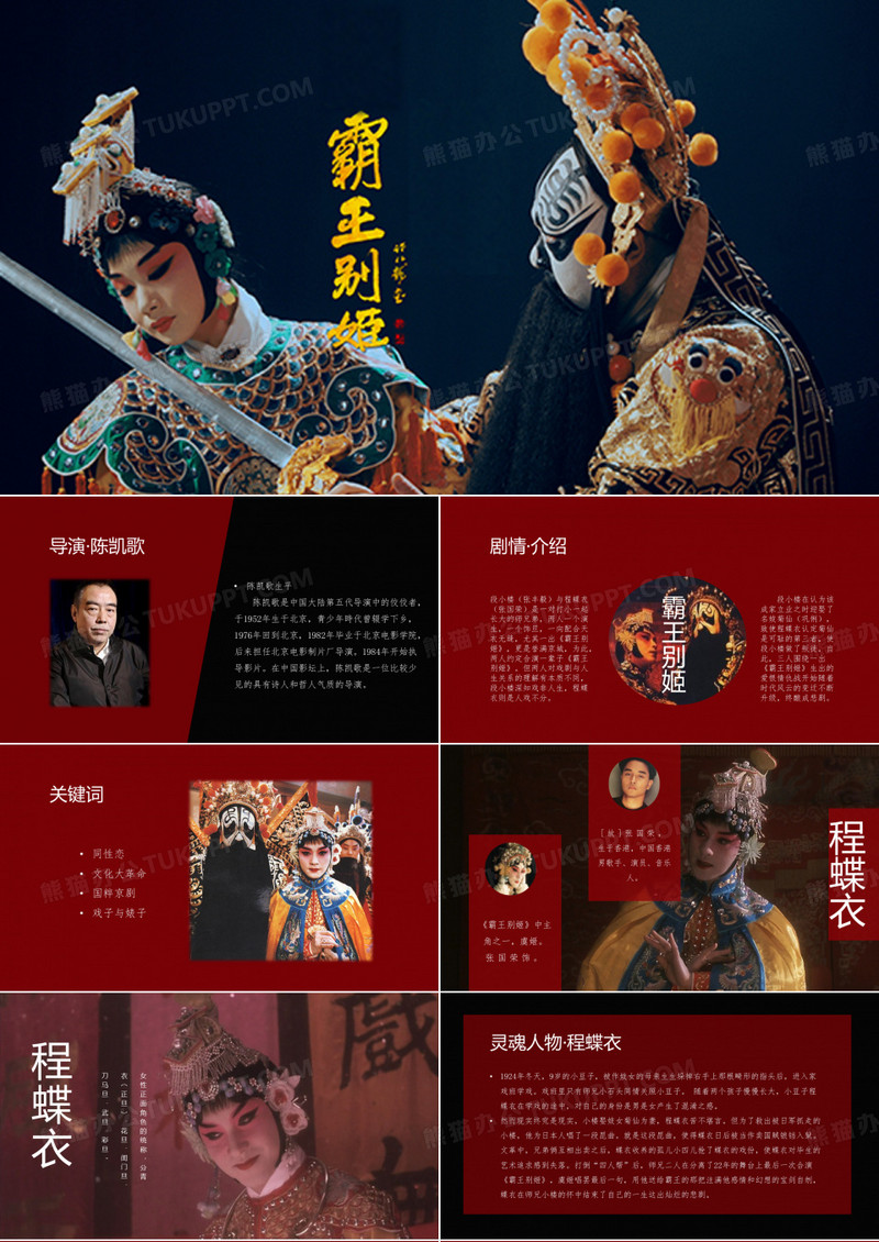 浅析霸王别姬电影影评电影介绍PPT模板