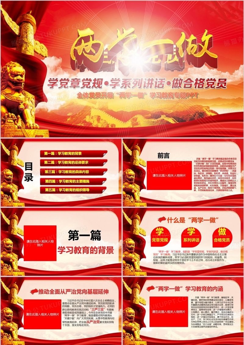 两学一做党规党政党章学习教育PPT