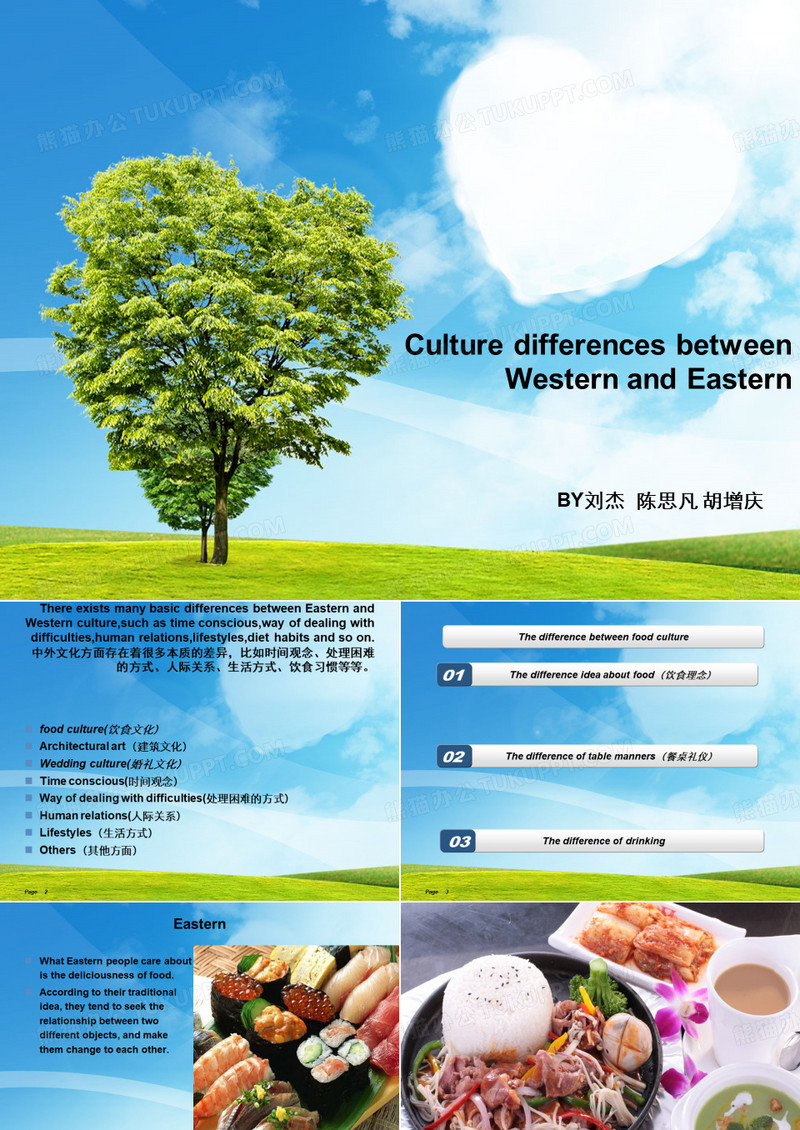 中外文化差异PPT分析