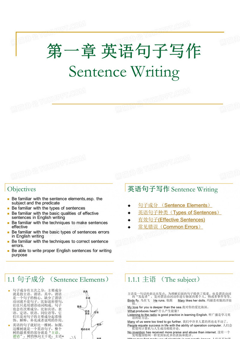英语写作I_英语句子写作