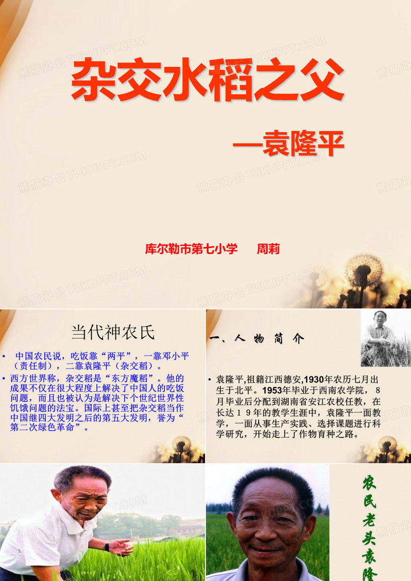 《杂交水稻之父--袁隆平》ppt课件