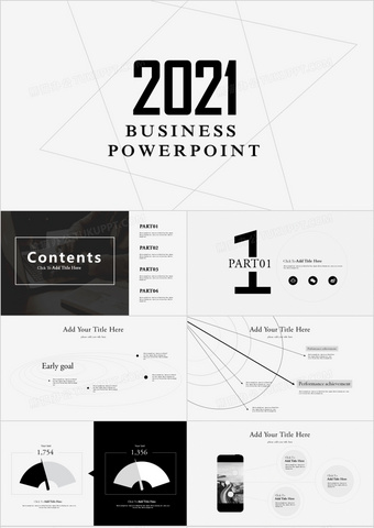2022年简约线条商务产品营销公司介绍立体ppt模板