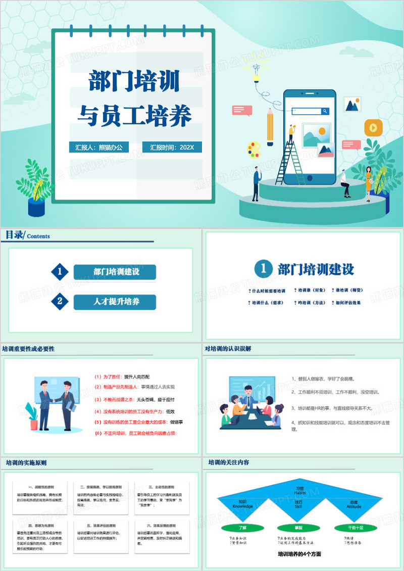 部门培训与人才培养PPT模板