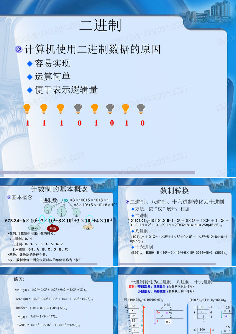 二进制、十进制、十六进制进制转换