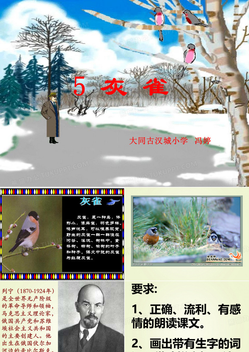 灰雀生字教学