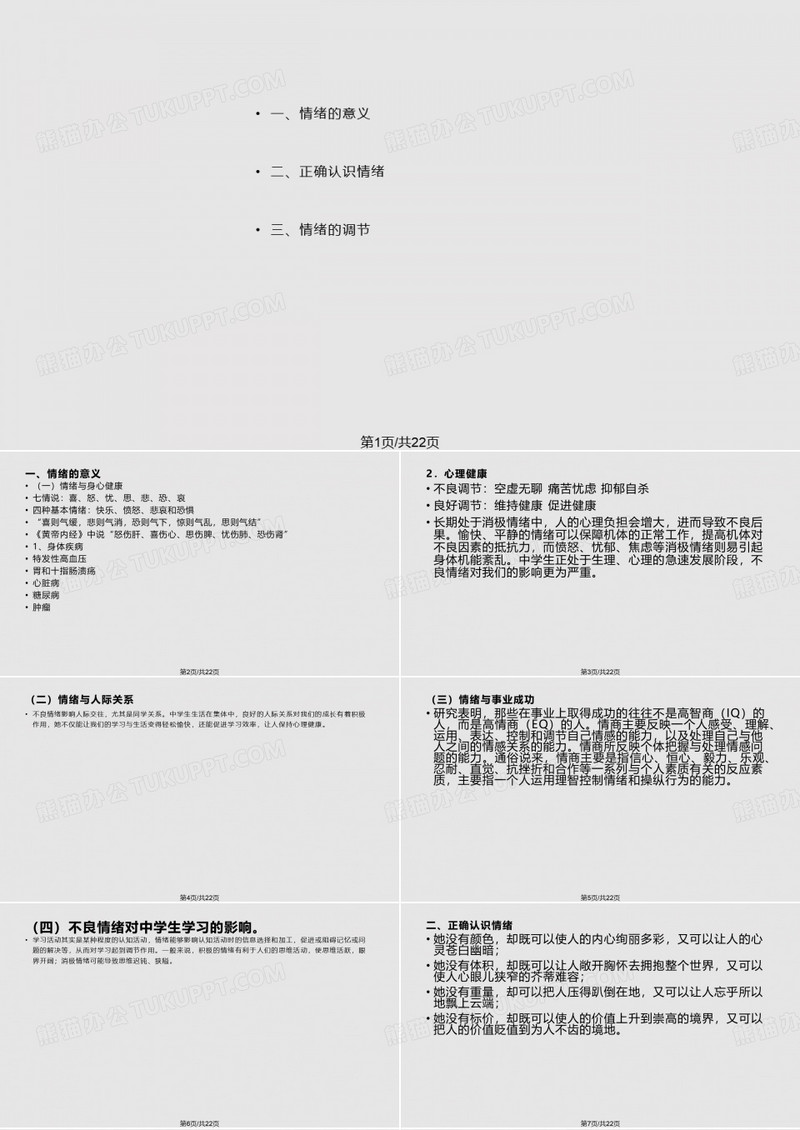 识别情绪  管理情绪PPT课件