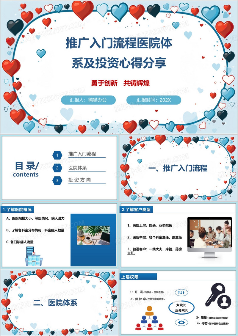 蓝色简约风药企学术推广入门流程PPT模板