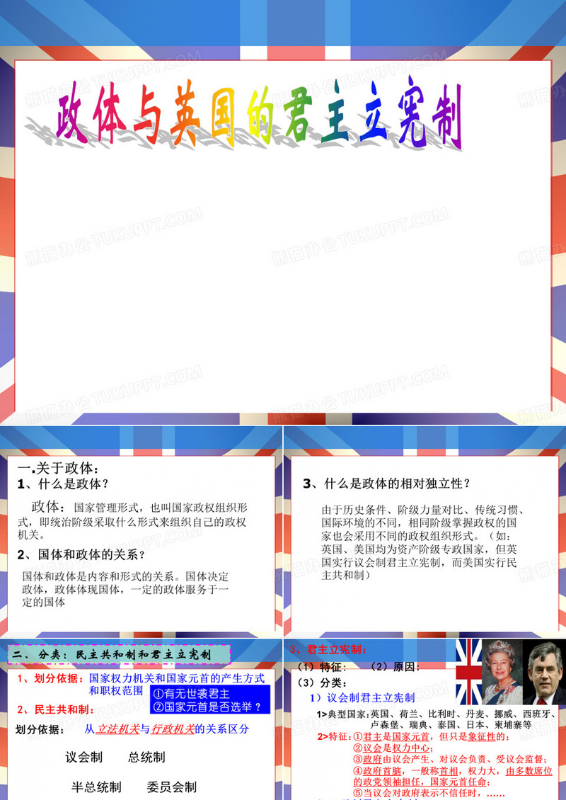 政体与英国的君主立宪制