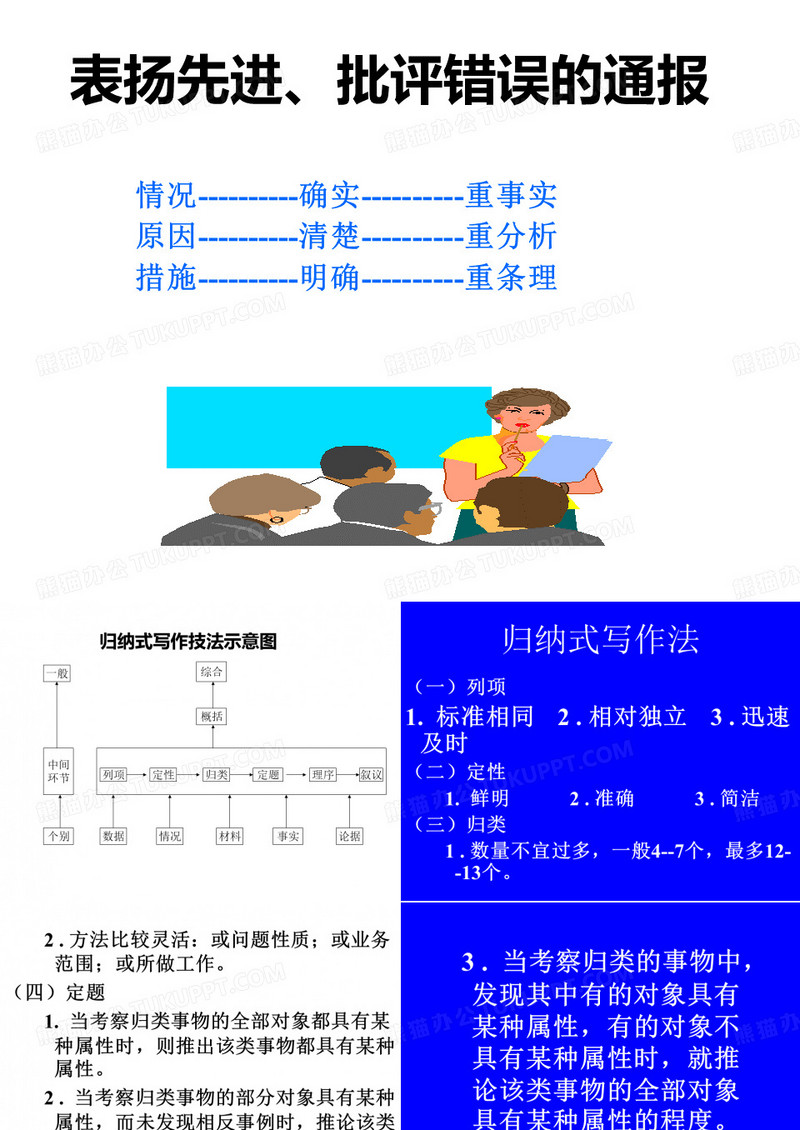 表扬及批评通报