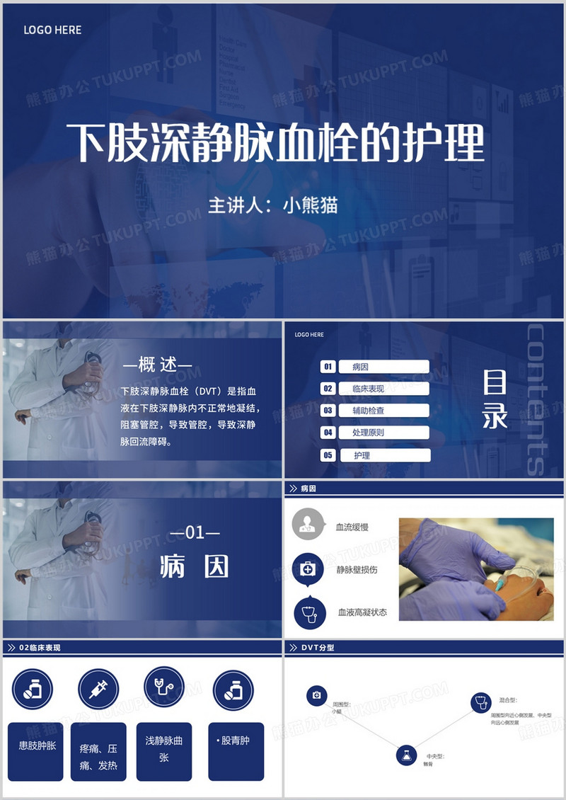 下肢深静脉血栓的护理PPT模板