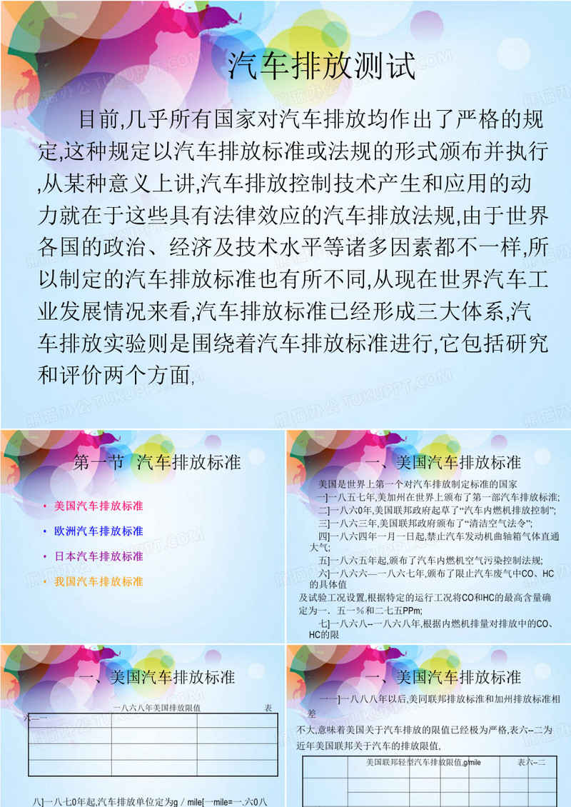 汽车排放标准和排放试验