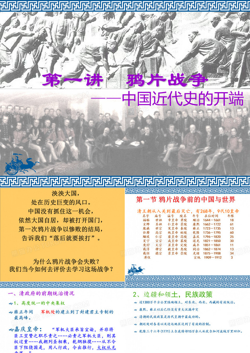 第一次鸦片战争.ppt模板