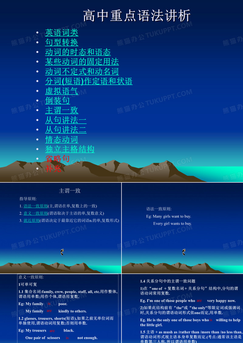 高中：重点英语语法讲解