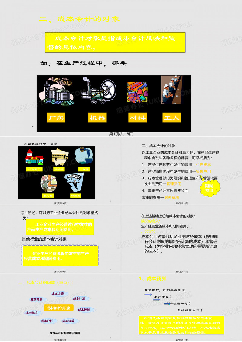 成本会计成本会计的概念任务PPT课件
