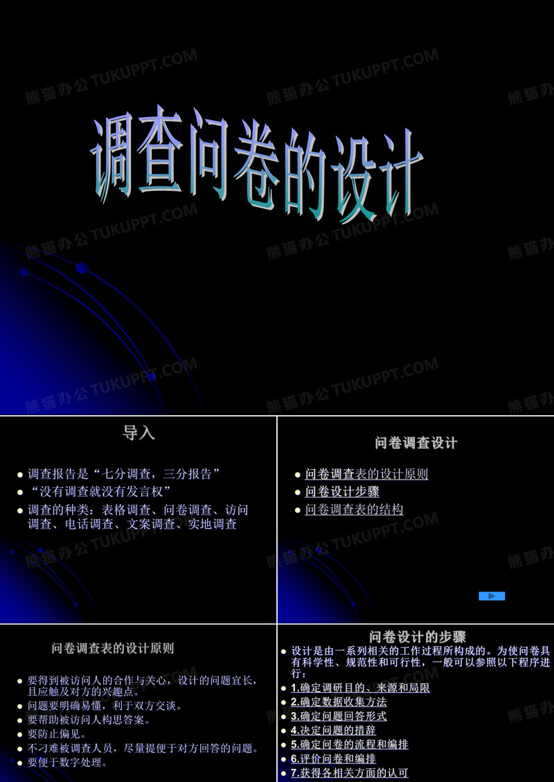 调查问卷设计PPT课件