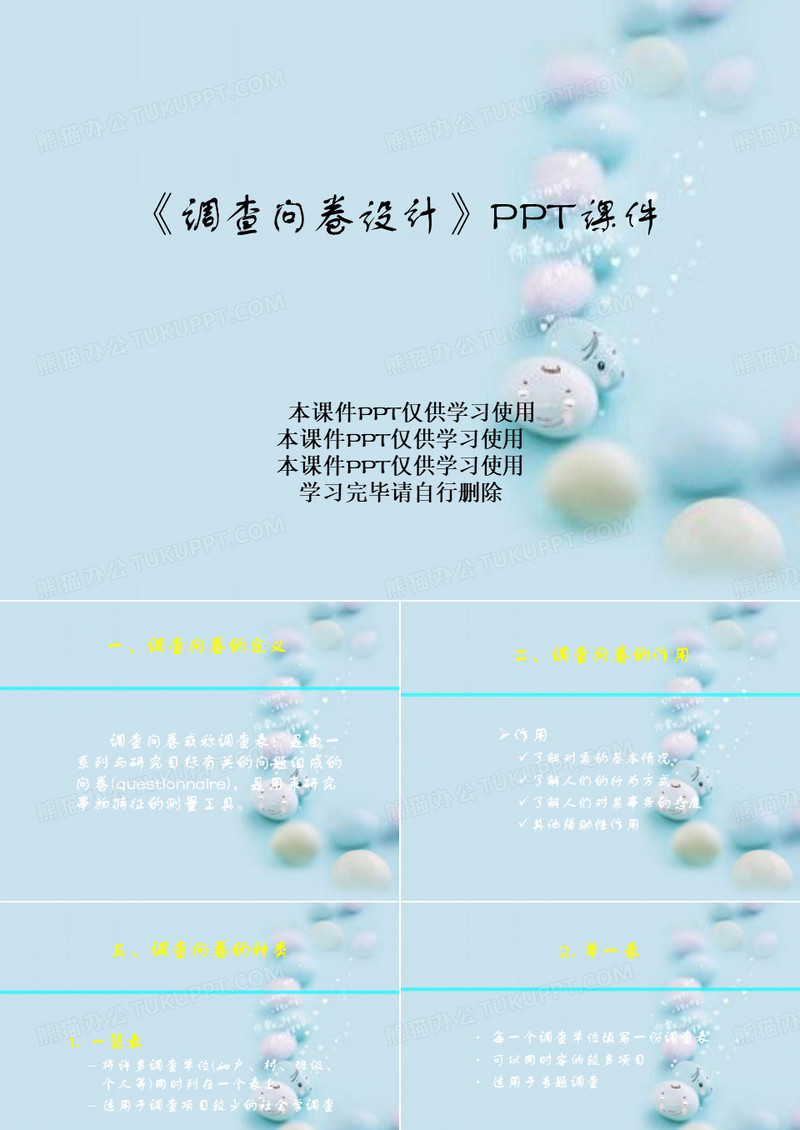 《调查问卷设计》PPT课件