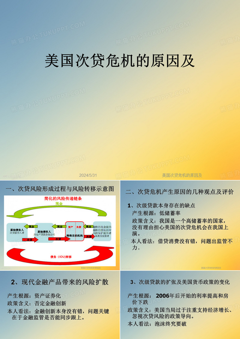 美国次贷危机的原因及