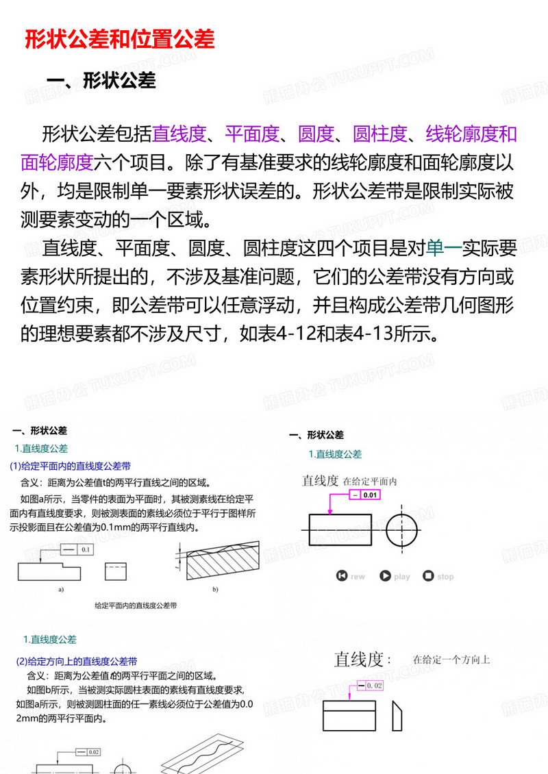 形状公差和位置公差