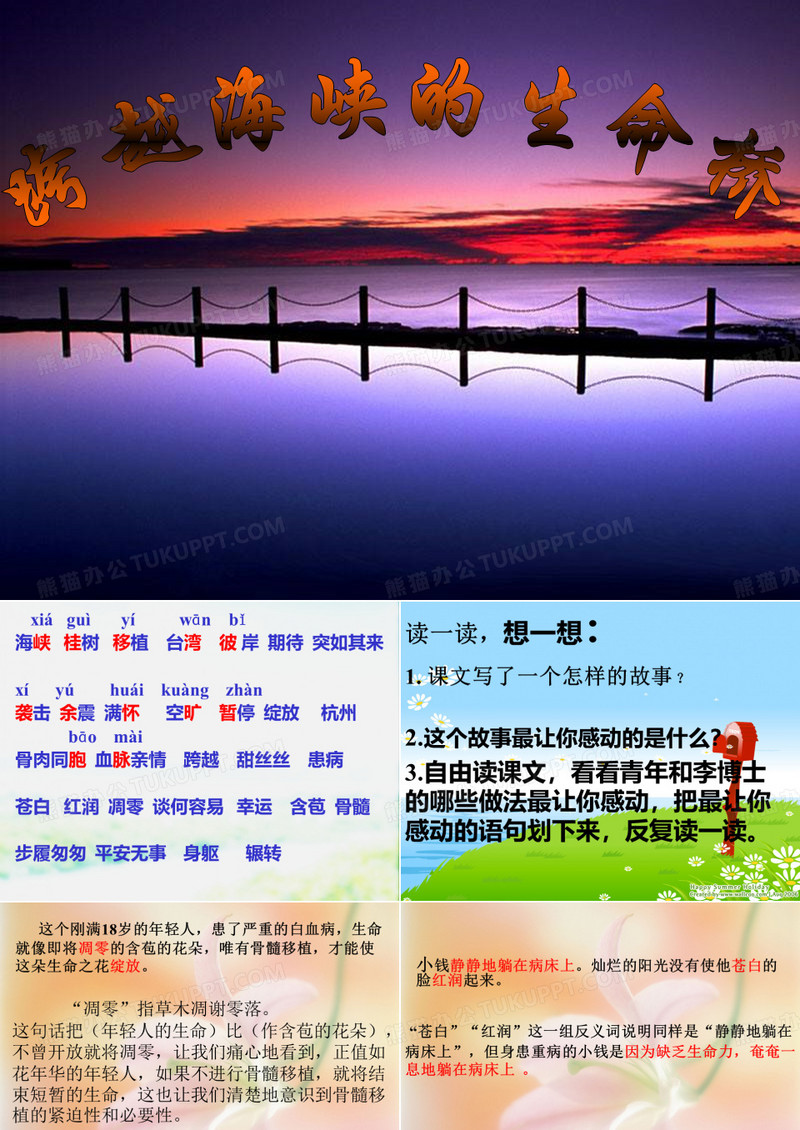 22.跨越海峡的生命桥用