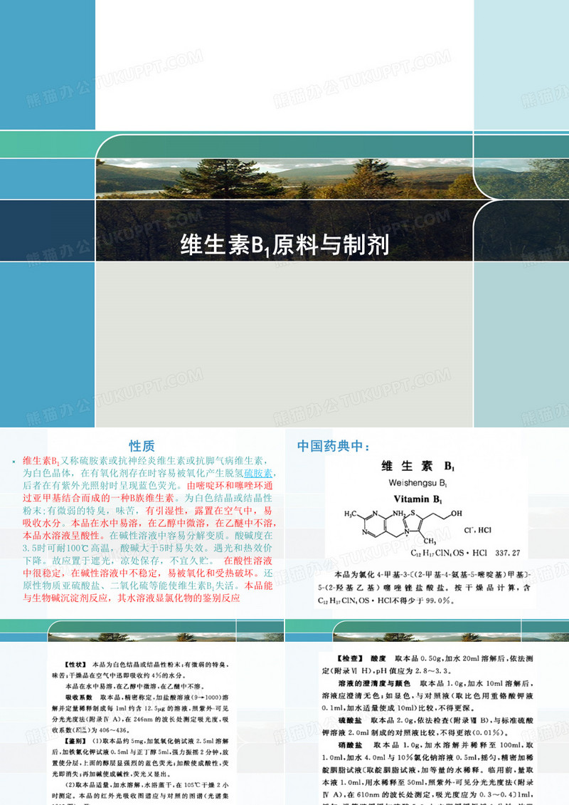 维生素b1 原料与制剂