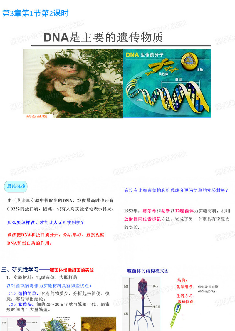 DNA是主要的遗传物质