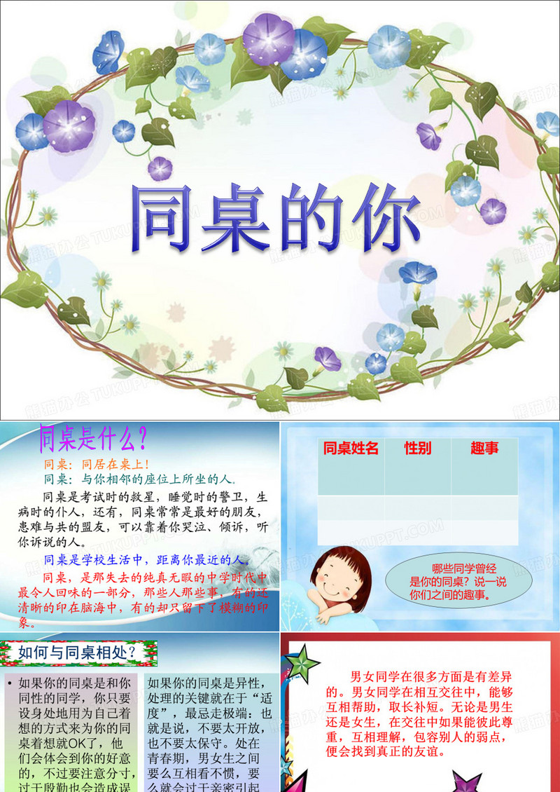 《1 同桌的你》课件