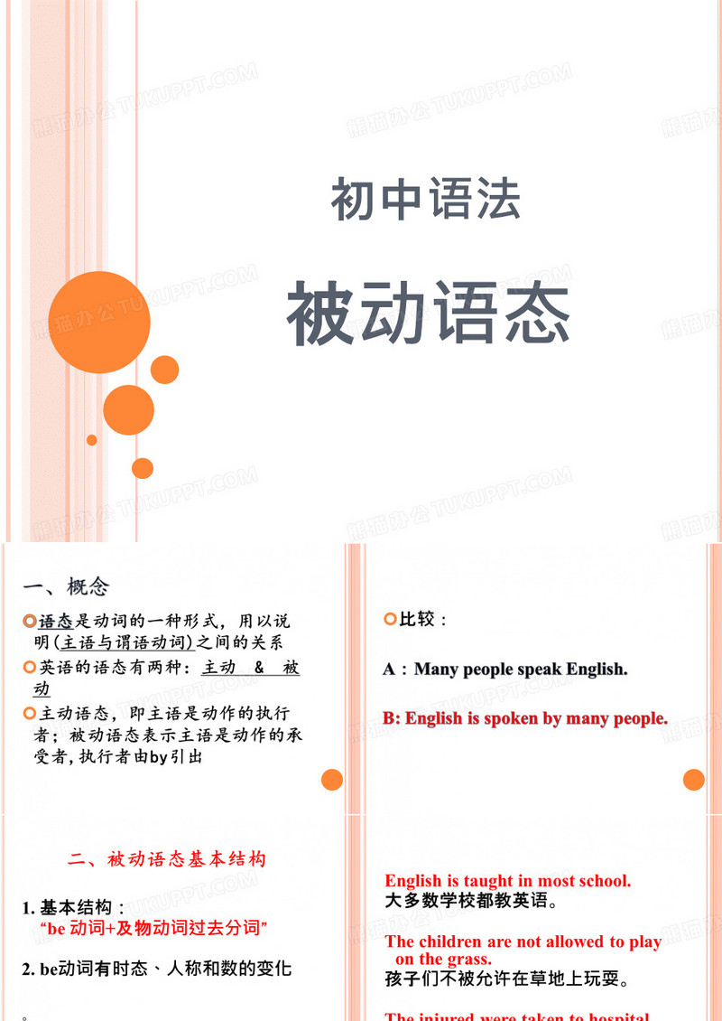 初中英语  被动语态