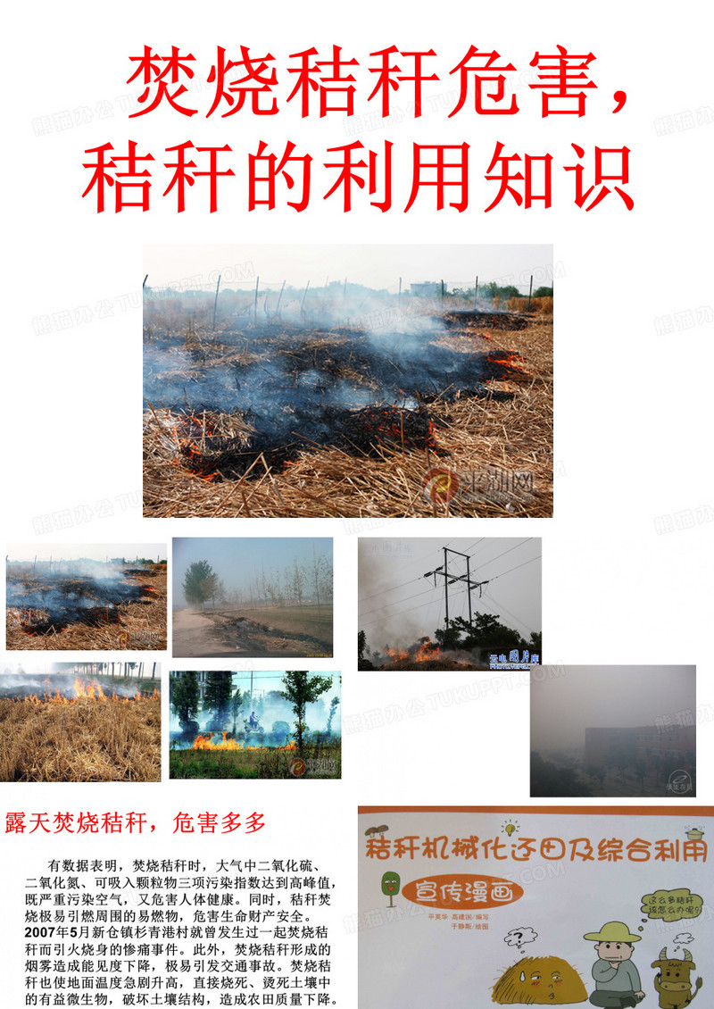 焚烧秸秆危害,秸秆的利用知识