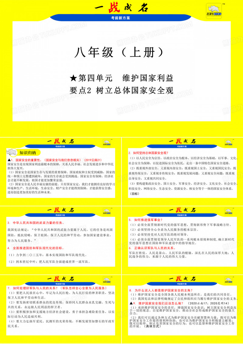 要点2 树立总体国家安全观