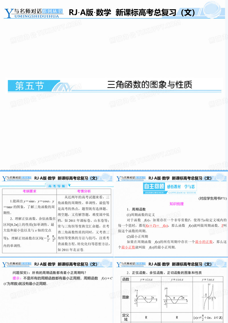 三角函数的图像及性质